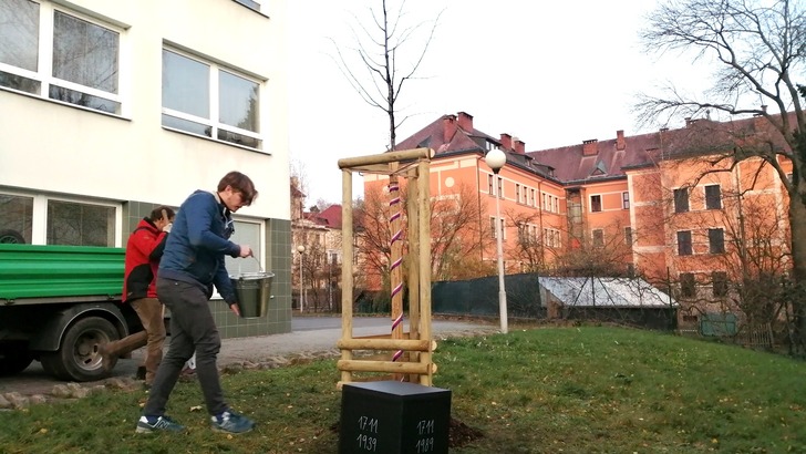 Události 17. listopadu v letech 1939 a 1989 připomíná nově vysazená lípa